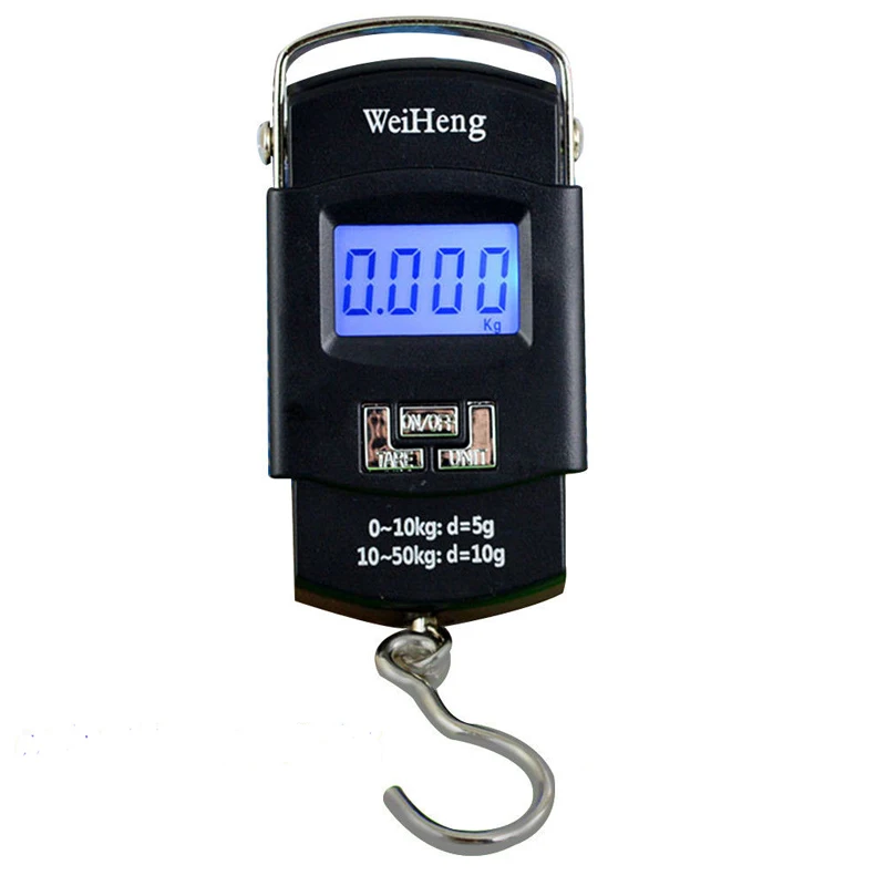 50KG Digital Hanging Scale Portable Hook Travel Luggage Scale Measuring