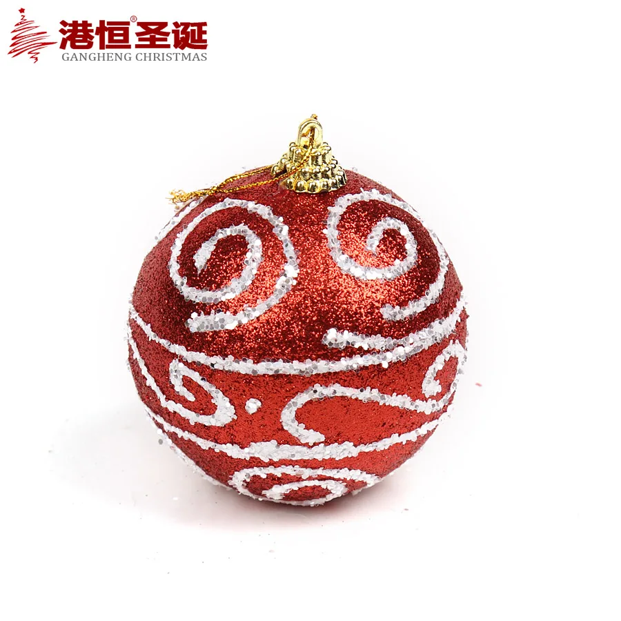 Albero di natale Colorato Disegno Appeso Palle di Polvere Diametro 8 cm 10 cm Decorazioni di Lusso Paillettes Sfera Xmas Casa Partito Ornamento in Albero di