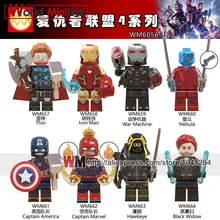 Новые Мстители 4 эндгейм Тор Капитан Америка slg Iran Man Black Widow awkeye Nebula строительные блоки подарки Детские игрушки