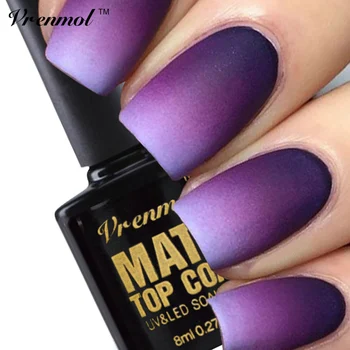 Vrenmol 1pcs Cleaning Matt Top Coat Nail Gel Polish Long Lasting Matte Top coat LED UV Nails Gel Lacquer Matt Top Gel