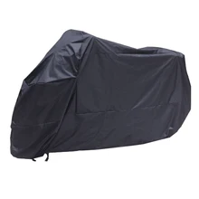 Black Motorcycle Motorbike Waterproof Water Resistent Rain UV Protective Breathable Cover Outdoor Indoor with storage bag
