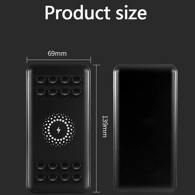 Wholesale price 20000mAh Wireless Charger Power Bank For iPhone X 8 3USB Battery Charger Wireless With suction cup powerbank