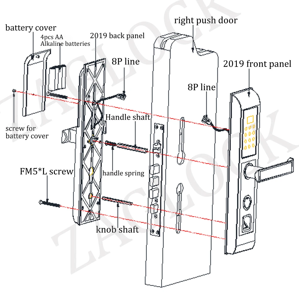 Cheapest Digital Smart Door Lock Biometric Fingerprint Electronic Touch Screen Keyless M1 Card Passowrd Fingerprint Door Lock 