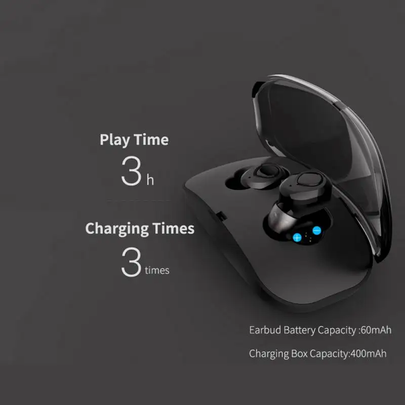 Wireless Bluetooth Headset Stereo Sound Effect HD Call for IOS Charging Display Bluetooth4 2 Earphones for iPhone X 8 Samsung