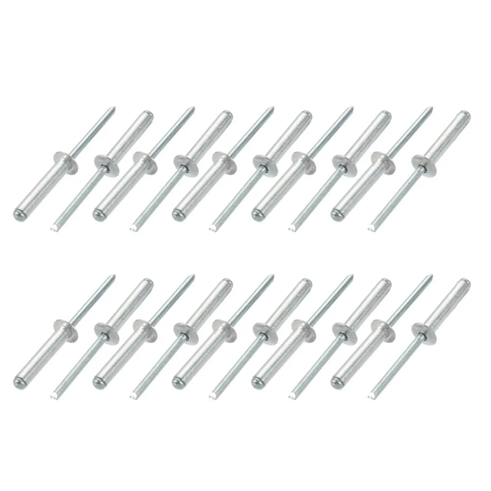 UXCELL 20Pcs 5x25/30/35/40mm Rivets Aluminum Steel Open End Blind Rivet