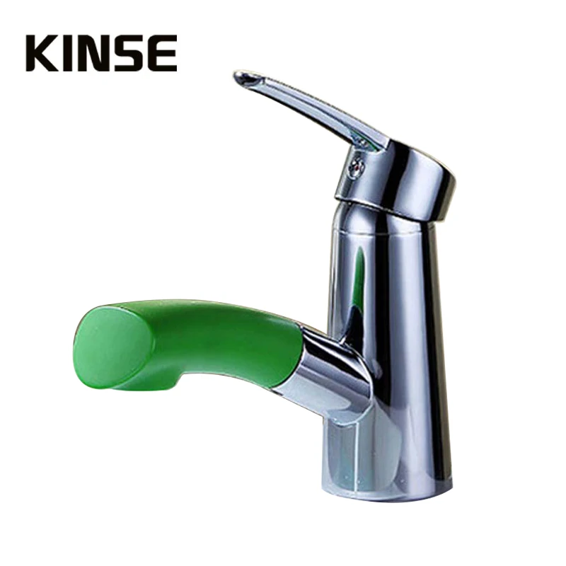 Telescopic Lifting Pull out Basin Faucets Brass Flexible Bathroom Sink