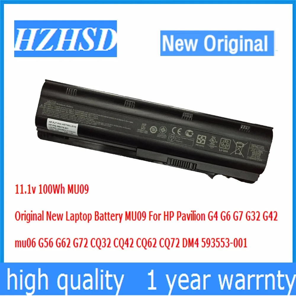 11.1v 100Wh MU09 Original New Laptop Battery For HP Pavilion G4 G6 G7