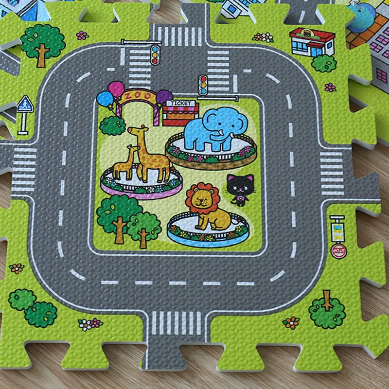 9 шт. детский игровой коврик EVA Foam Puzzle развивающий для детей детской площадки