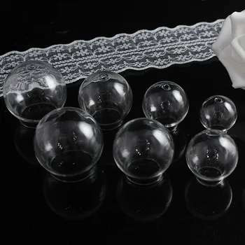 

2PCS 20-35MM Glass Globe Necklace Pendant AB Color Glass Bottle Vial Cover Dome Pendant Diy Handmade jewelry accessory