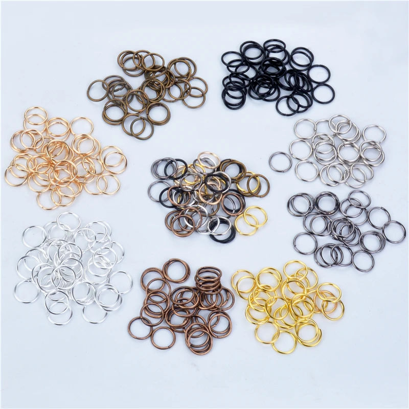 

4/6/8/10mm 200pcs Single Loops Open Jump Rings Split Rings For Jewelry Making Necklace Bracelet DIY Accessories