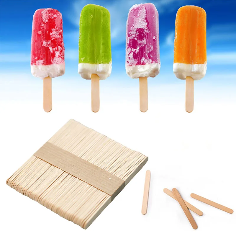 

Fashion 20pcs/Lot Hot Wood Ice Cream Sticks Medical Tongue Depressor Kitchen Ice Models Home Accessories