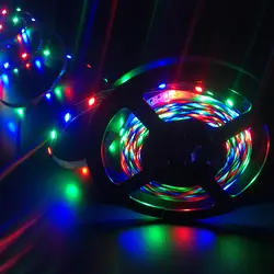 5 м 300 светодиодов RGB Fiexble свет ленты Светодиодные полосы света 3528 DC12V 60leds/м ленты украшения дома лампа водонепроницаемый