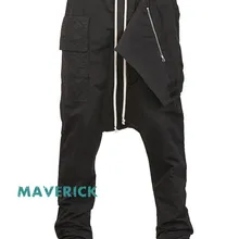 Размеры: 28-40! уличные Мужские Модные шаровары хлопковые низкие брюки со стрелкой асимметричный косой рабочие повседневные брюки