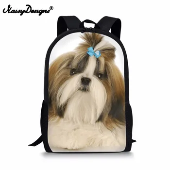 

3D Animal Yorkshire Terrier Printing Children Mochilas Backpack School Kids Shoulder Pencil Women Men Travel Bolso Custom Drop