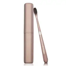 Маленькая головка щетки бамбуковая зубная щетка из древесного угля пшеничная соломенная щетка для чистки зубов походная коробка случайный цвет