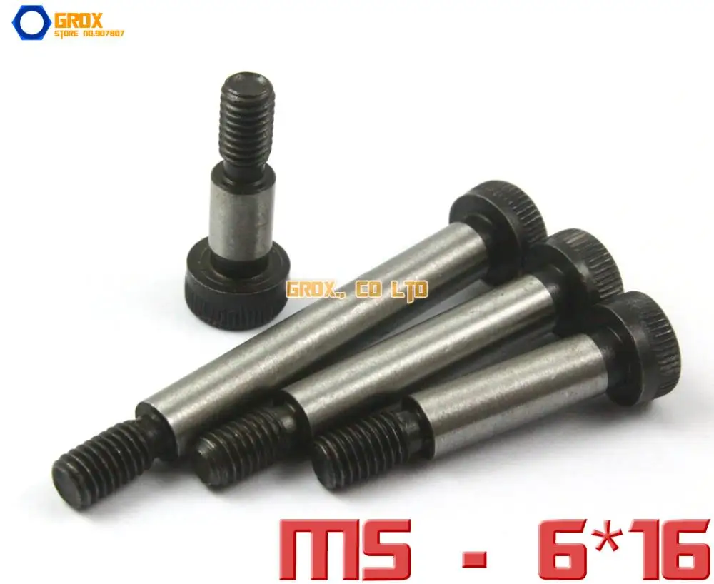 

10 Pieces M5 Threaded 6 x 16mm 12.9 Grade Alloy Steel Hexagon Socket Head Shoulder Screw Bolt