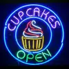 Cupcakes Open Neon Light Sign Beer Bar