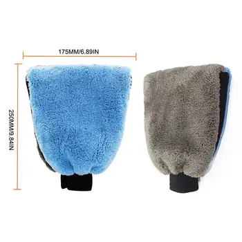 

Thick Excellent Absorbent Ability Double-Sided Coral Fleece Cleaning Gloves Car Tool Cleaning