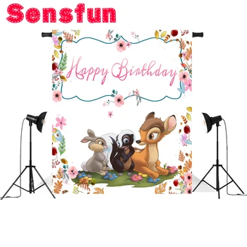 

zy212 Newborn Rabbit Bambi Kid Birthday Custom Photo Studio Backdrop Background Vinyl 220cm x 150cm
