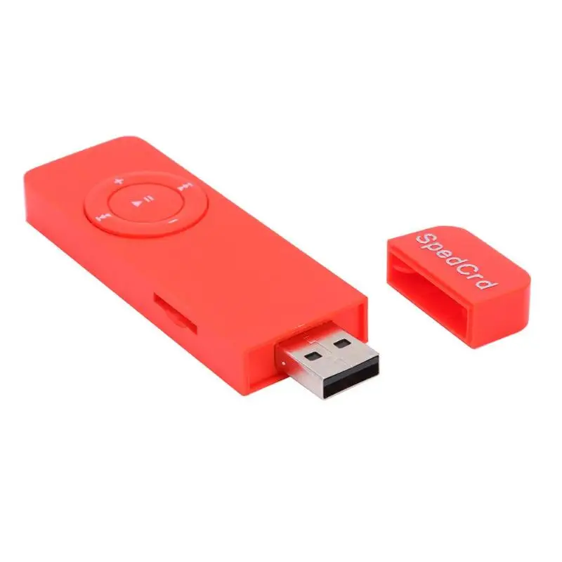 Переносной TF слот для карт USB MP3 Rechargeble 160 мАч USB мини MP3 музыкальный плеер Поддержка 64 Гб TF карты медиаплееры 8,5x2,5x0,9 см - Цвет: Red