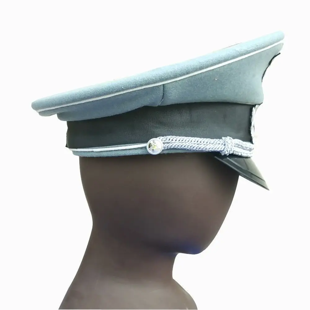 WW2 WWII GERMAN WH M36 OFFICER WOOL CRUSHER HAT MILITARY VISOR CAP-SIZE L