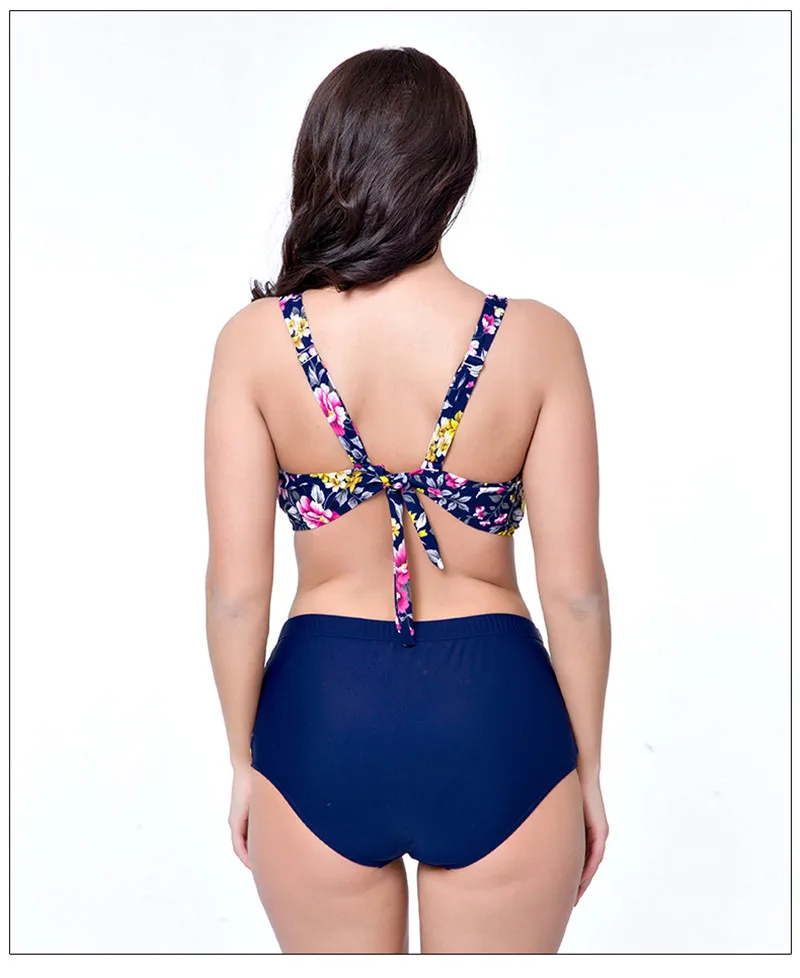 Bikini grande taille motif floral du 4XL au 8XL