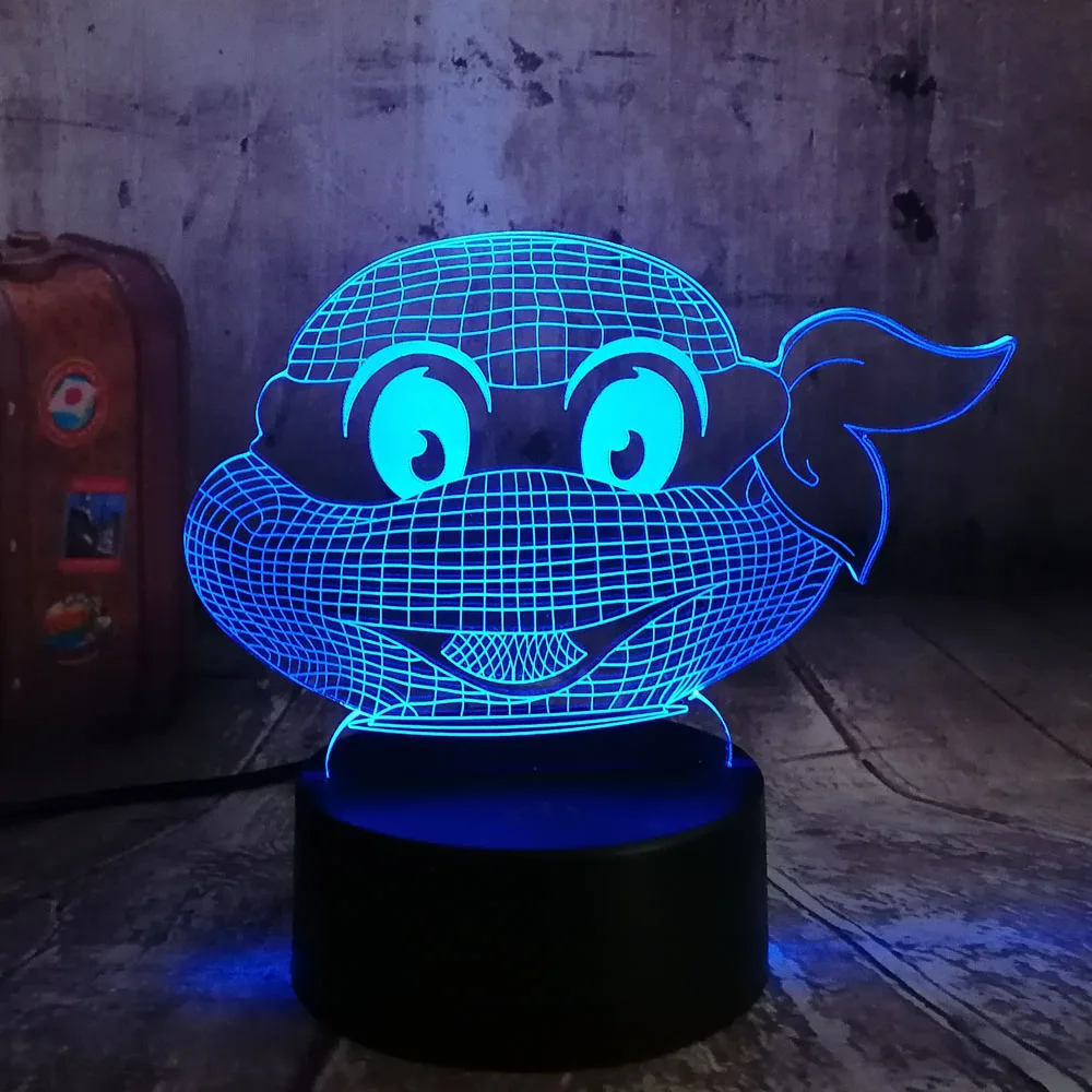Figura Teenage Mutant Ninja Turtles ambiente moderno 3D Visual lámpara Noche de luz Led decoración de la boda dormitorio regalo Lamparas Figura Teenage Mutant Ninja Turtles ambiente moderno 3D Visual lámpara Noche de luz Led decoración de la boda dormitorio regalo Lamparas