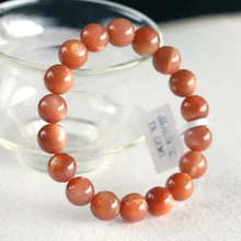 Натуральный Золотой Sunstone стрейч браслет с круглыми бусинами 11 мм Sunstone Fit Ювелирные изделия «сделай сам» Оптом Скидка 03498