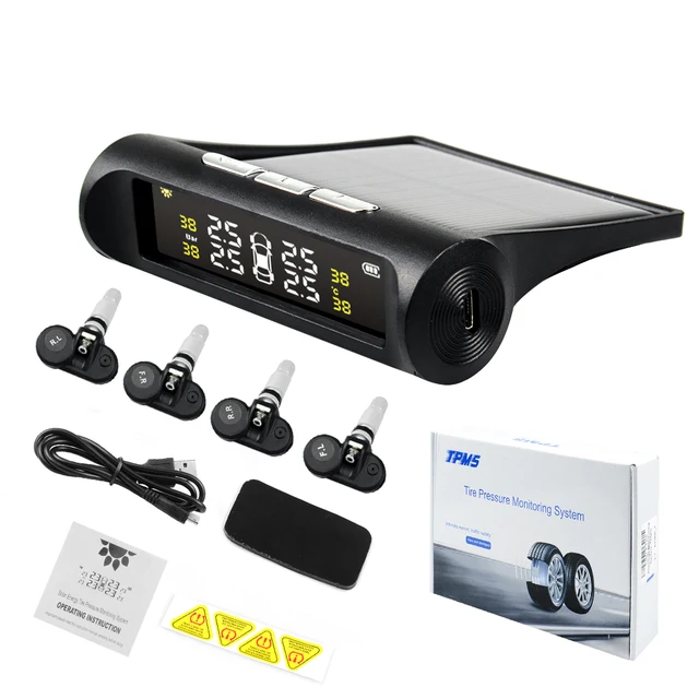 Jansite TPMS Solare Con 4 Sensori Esterni - Monitor Pressione Pneumatici 22-87 Psi, Allarmi, Per Auto E SUV - Foto 7