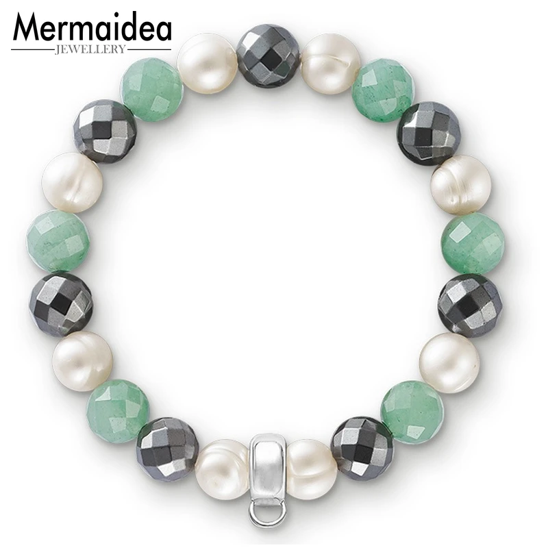 Green-White-Grey-Bead-Bracelet-Thomas-Style-Glam-Fashion-Good-Jewelry-For-Women-2017-Model-Ts
