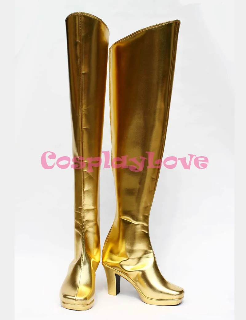 gold long boots