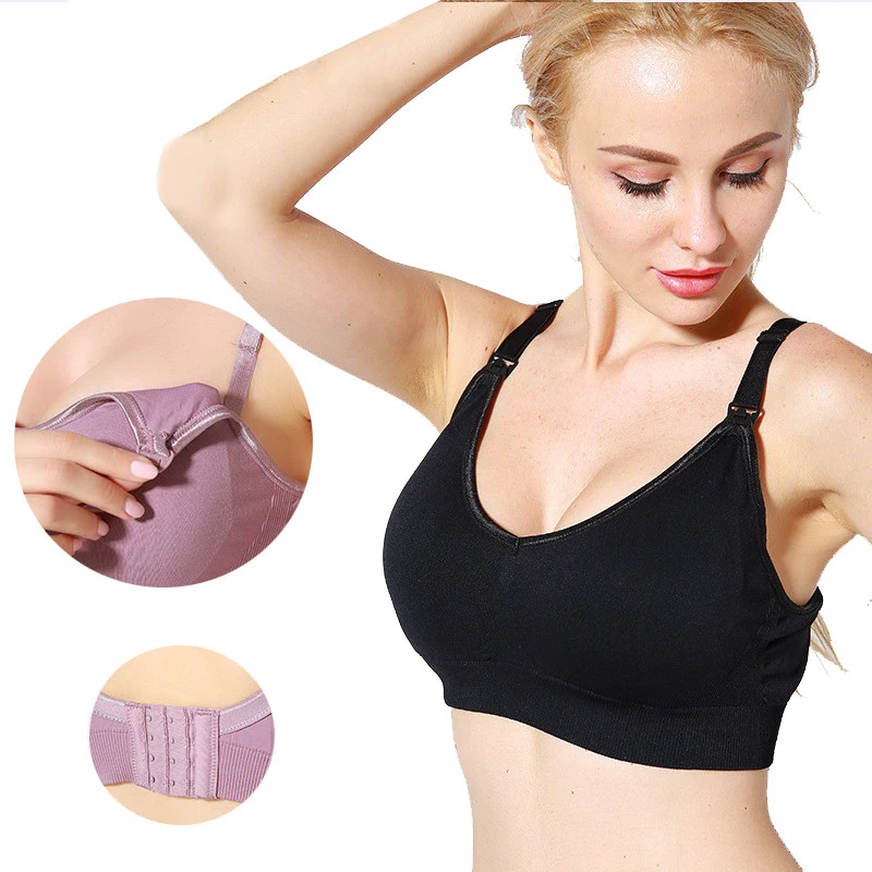 2pcs/lot Plus Size Maternity Nursing Bra Wire Free Padded Breastfeeding