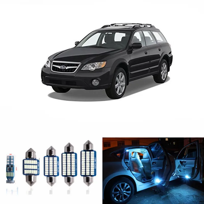 10pcs Car LED Light Bulbs Interior Package Kit For 2000 2009 Subaru