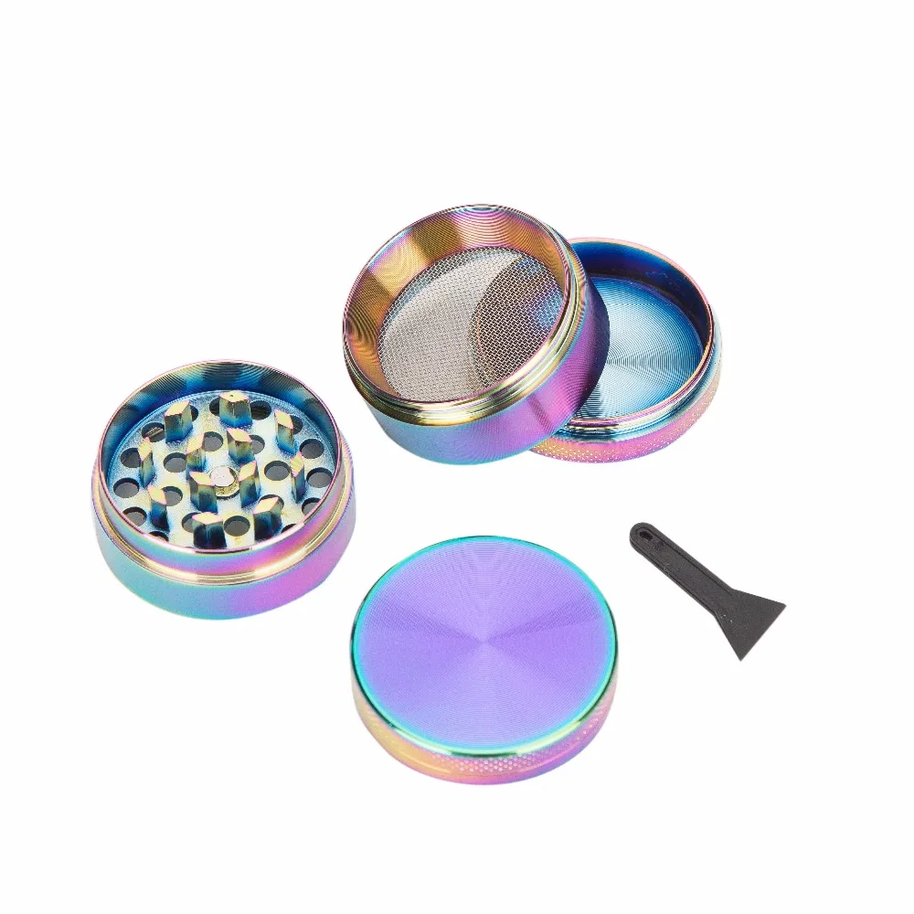 3-Nueva-4-Unidades-Grinder-De-Aleación-de-Zinc-40-MM-Azul-Brillante-Fumar-weed-Grinder-Tabaco