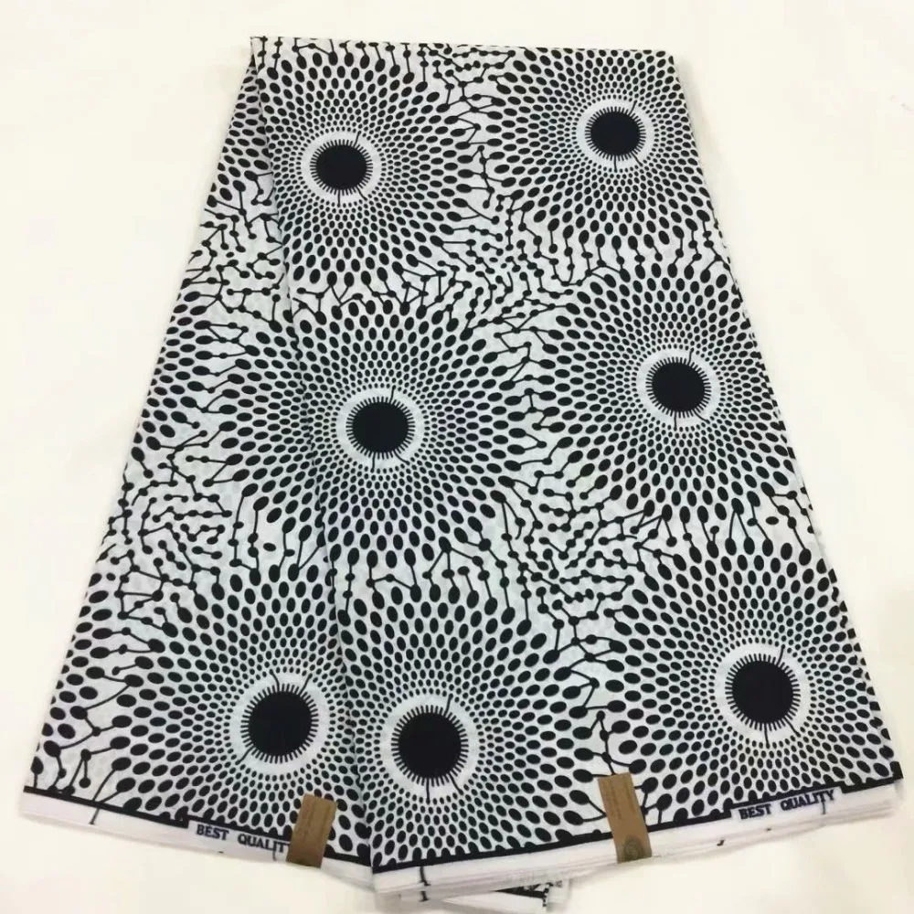 Вощеный хлопок африканская Анкара ткань дешевая Высококачественная африканская восковая печатная ткань tissu 6 ярдов за штуку