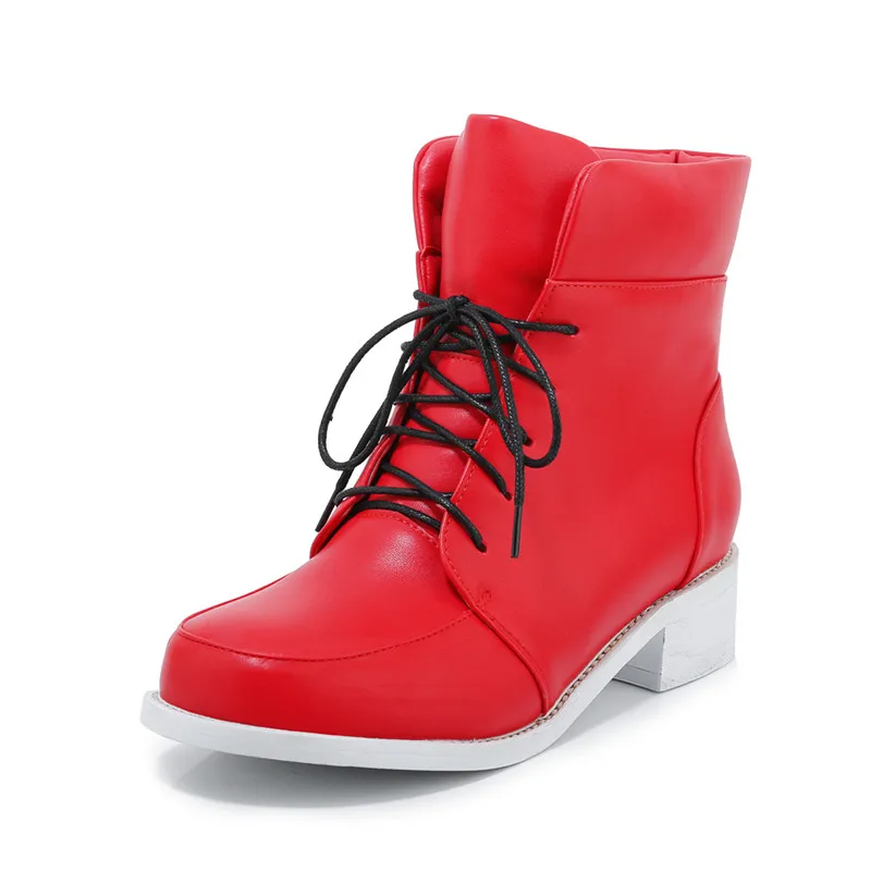 

RYVBA 2019 winter woman snow boots women platform ankle boots warm for gils children ladies low heels shoes kids black lace up