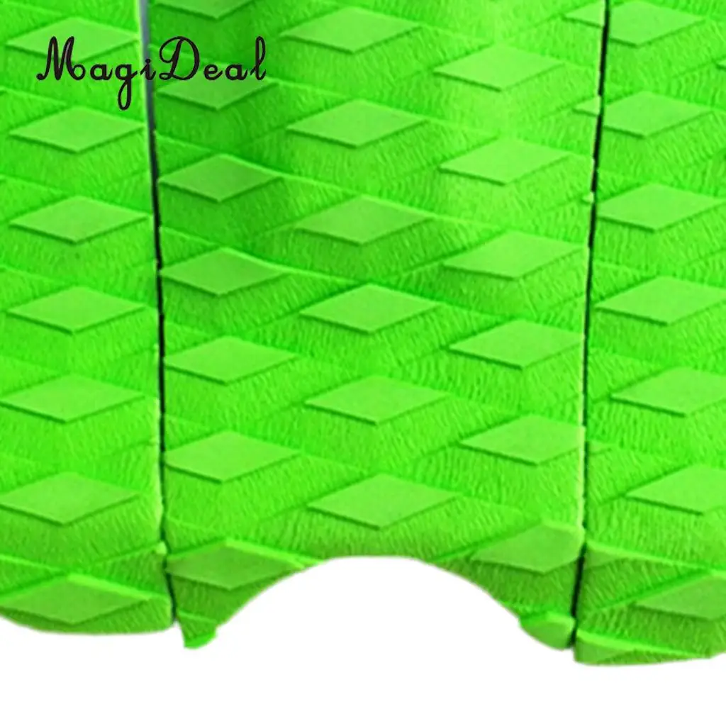 MagiDeal 3Pcs Adhesive Diamond Grooved Non-slip EVA Surf Traction Pad Tail Pad Deck Grip Mat for Surfboard Shortboard Skimboard