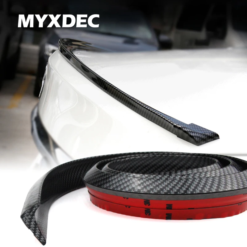 1.5M Car Styling 5D Carbon Fiber Spoilers Styling DIY Refit Spoiler For