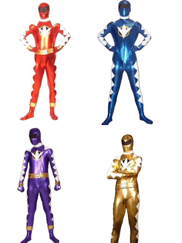 Супер Sentai Bakuryuu Abaranger костюмы Zentai Косплей рейнджер