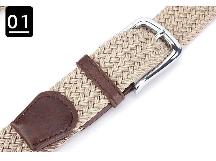 Elastic Braided Belt Women Casual Pin Buckle Belts Men High Quality Multiple Sizes Not Need Punch Easy Wear Fashion Luxury