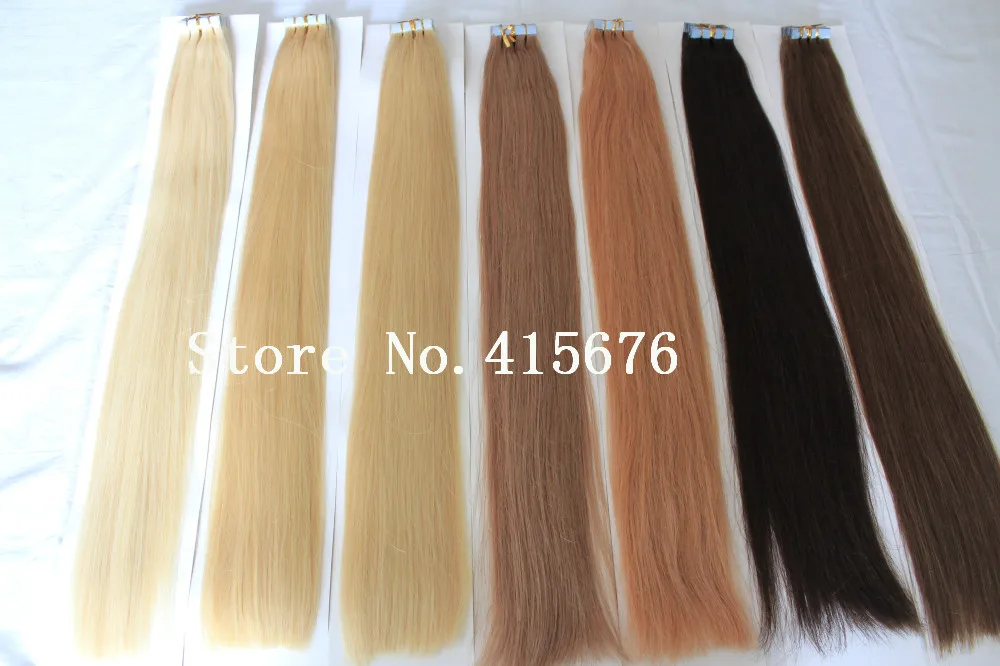 

high grade 9a double drawn tape hair ,no acid no silicone , yong girl braid to make ,100g/pack , 40pc .