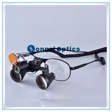 (2.5X,3X,3.5X optional) Titanium frames Binocular Surgical Dental Loupes With LED light Come With a Yellow Fliter