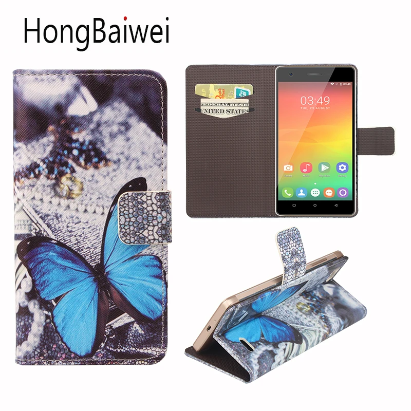 

HongBaiwei For Oukitel C4 Case Fashion Girl Butterfly Pattern Flip Leather Wallet Phone Bag Case for Oukitel C4