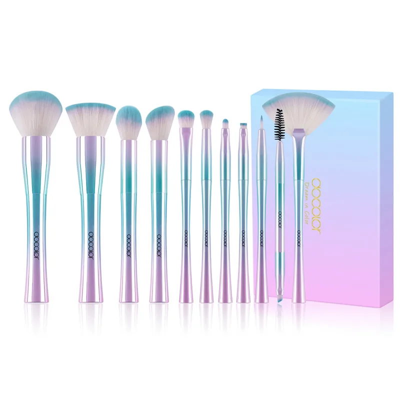 

Docolor 11PCS make up brush set Best Christmas Gift Powder Foundation Eyeshadow Make Up Brushes Cosmetic Soft Synthetic Hair