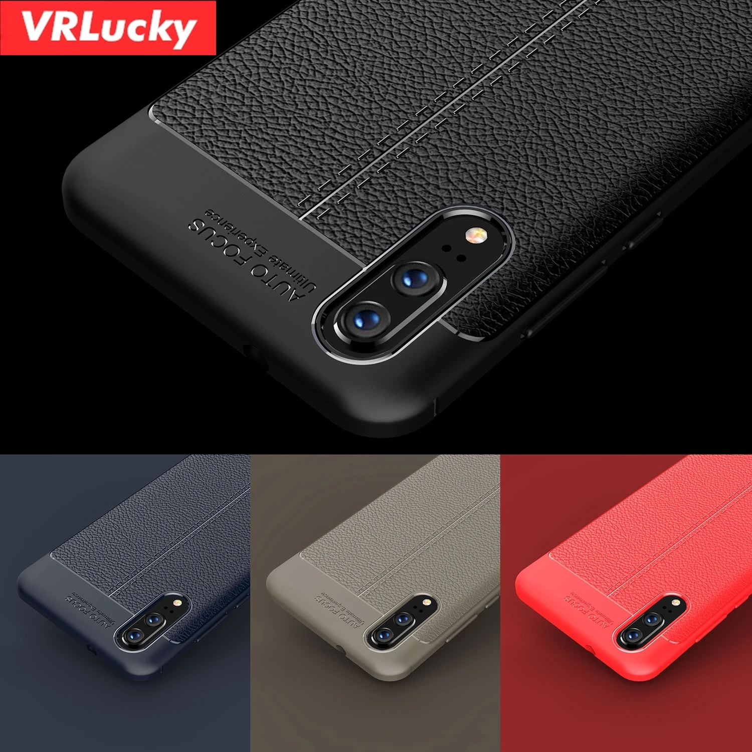 VRlucky роскошный защитный кожаный чехол с текстурой личи для huawei P8 P9 P10 P20 Lite Plus mate 9 10