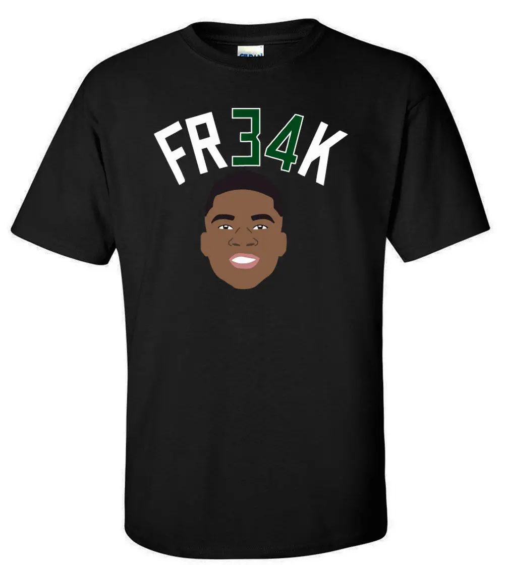 Черная футболка Giannis Antetokounmpo Milwaukee &quotГреческий урод&quot | Мужская одежда
