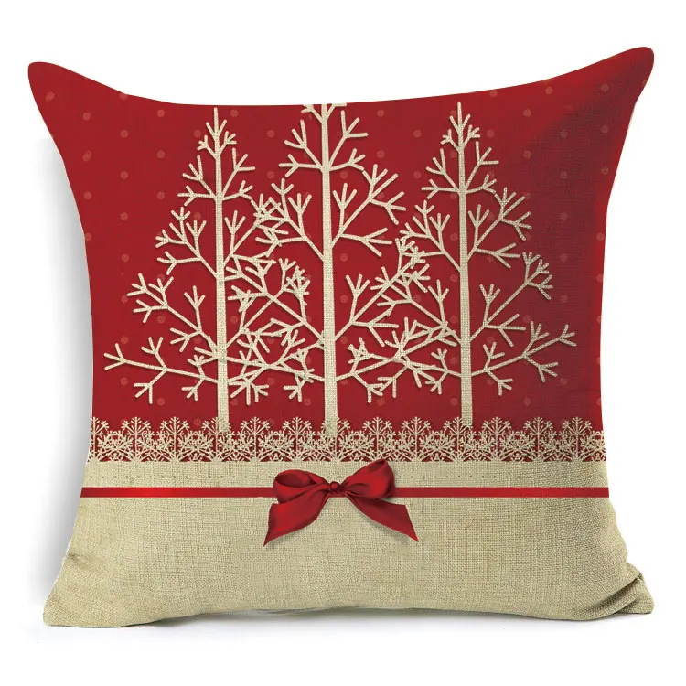 Рождественская елка, хлопковая льняная наволочка, наволочка для подушки, домашний декор, диванная декоративная наволочка, funda cojin SD006 - Цвет: 40482-14