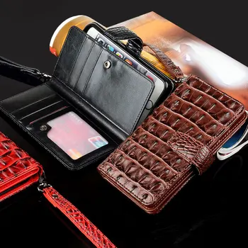 

OCWAVE for doogee x9 mini case Luxury Crocodile Snake Leather Flip Business Wallet bag Cases for doogee x9 min Phone cover funda