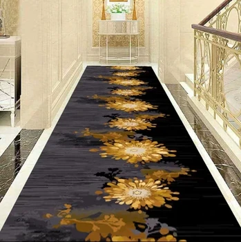

Persian Court Retro 3D Carpet Customizable Length Corridor Aisle Staircase Rectangular Vertical Rugs Absorbent Long Strip Carpet