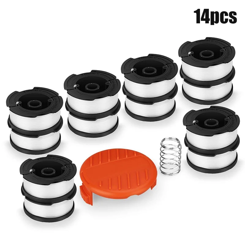 

Playing straw 30ft .065 Inch Line Grass String Trimmer Spools Caps Spring Kit for BLACK DECKER AF-100-3ZP